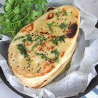 Garlic Nan (Leavened tandoor bread with garlic filling)