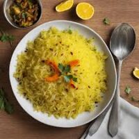 Pilau Rice (Basmati rice cooked with onions, ginger, turmeric and butter ghee)